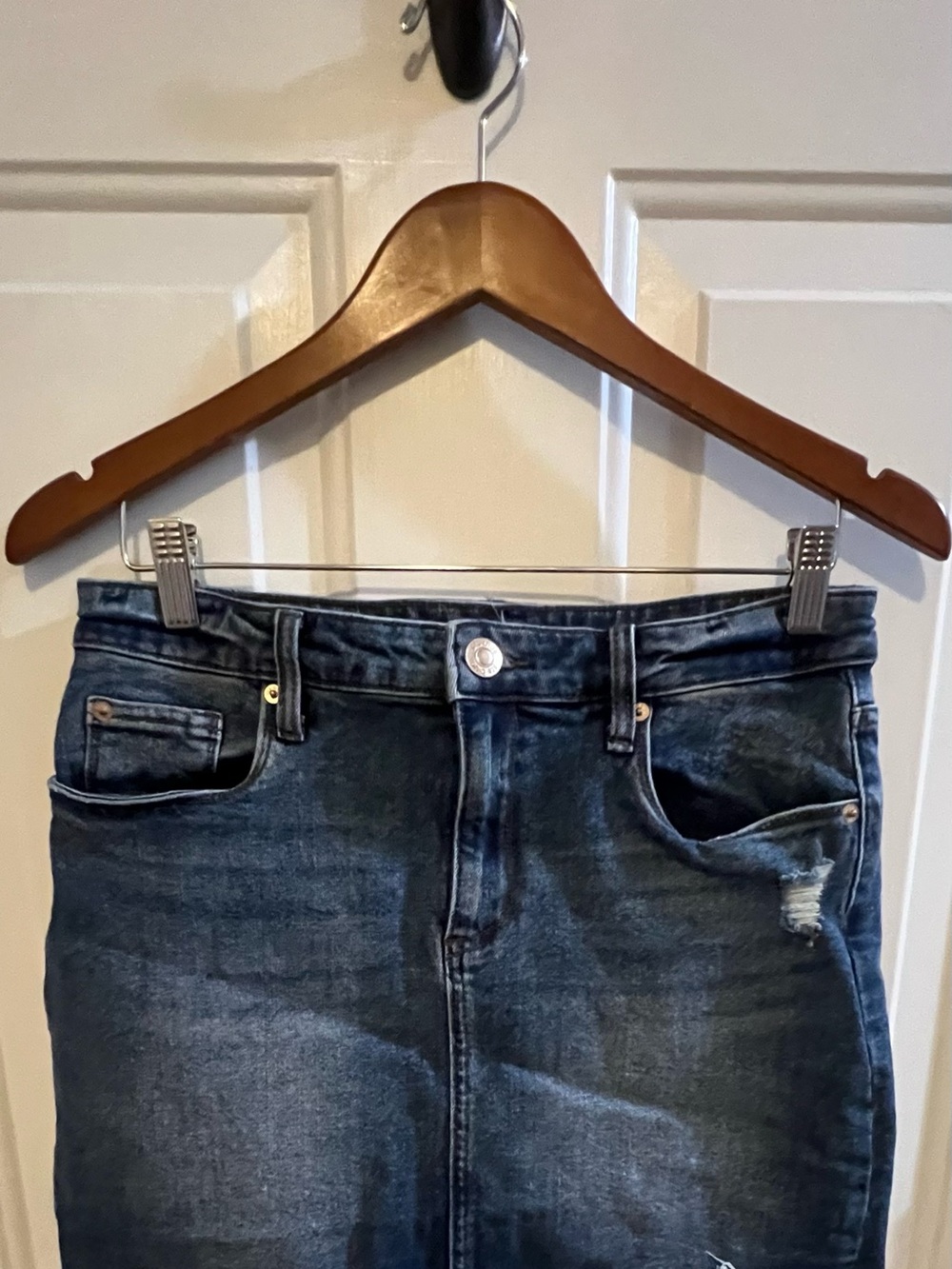STS Blue Faded Indigo Denim Mini Skirt